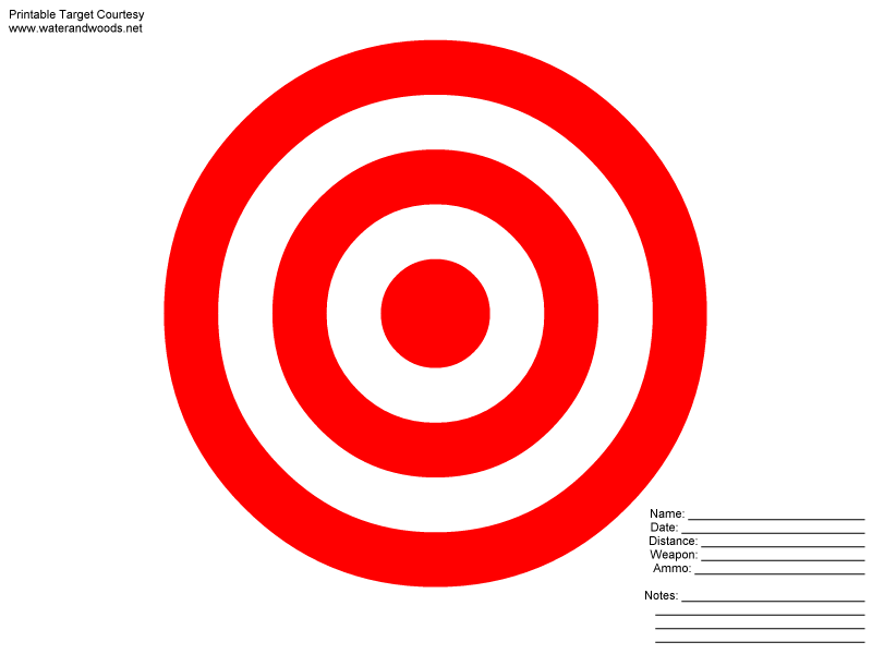 Free Printable targets | Water And Woods
