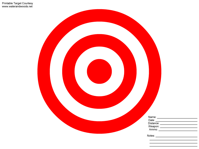 printable clip art target - photo #47