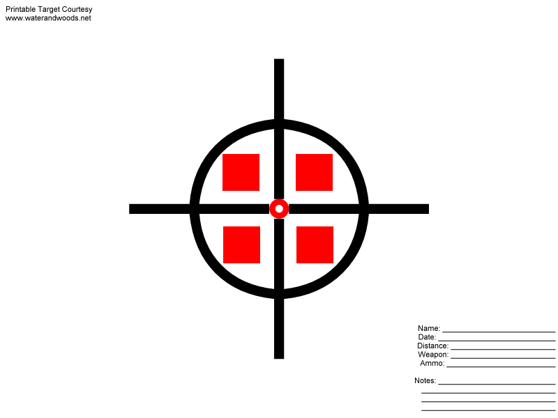Free Printable targets | Water And Woods